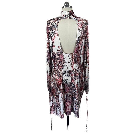 Free People Dress Womens Large NWT  Ivory Damask Long Sleeve Turtleneck Gypsy - Picture 4 of 13